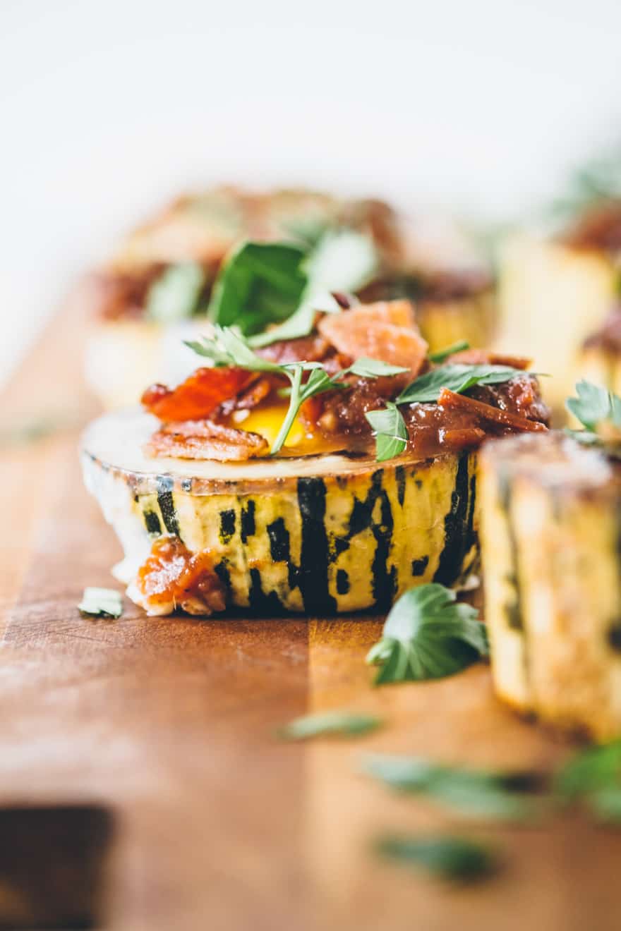 Roasted Delicata squash with eggs (whole30, paleo)