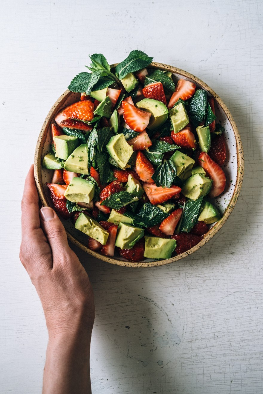 avocado strawberry salad #healthy